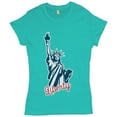 thumbnail image 1 of Tee Hunt Statue of Liberty T-Shirt Freedom Independence 4th of July NYC USA Women's T-Shirt Tee, Light Blue, XX-Large, 1 of 5