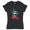 thumbnail image 1 of Tee Hunt Statue of Liberty T-Shrit 4th of July Independence Day Patriotic Women's T-Shirt Tee, Black, Large, 1 of 4