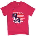 thumbnail image 1 of Tee Hunt Statue of Liberty T-shirt 4th of July Independence Day US Flag Men's Tee, Hot Pink, Small, 1 of 4