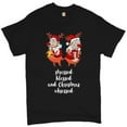 thumbnail image 1 of Tee Hunt Stressed Blessed and Christmas Obsessed T-Shirt Funny Reindeers Men's Tee, Black, 3X-Large, 1 of 5