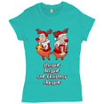 thumbnail image 1 of Tee Hunt Stressed Blessed and Christmas Obsessed T-Shirt Funny Reindeers Women's T-Shirt Tee, Light Blue, Large, 1 of 5