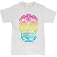thumbnail image 1 of Tee Hunt Sugar Skull Calavera Diamond Eyes T-Shirt Day of The Dead Men's Novelty Shirt, Ash Gray, X-Large, 1 of 5