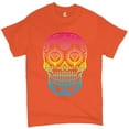 thumbnail image 1 of Tee Hunt Sugar Skull Calavera Diamond Eyes T-Shirt Day of The Dead Men's Novelty Shirt, Orange, 4X-Large, 1 of 5