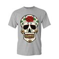 thumbnail image 1 of Tee Hunt Sugar Skull Calavera T-Shirt Dia de Los Muertos Day of The Dead Mens Shirt, Gray, Small, 1 of 5