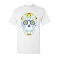 thumbnail image 1 of Tee Hunt Sugar Skull Day of The Dead T-Shirt Calavera Dia de Los Muertos Tee, White, Small, 1 of 5