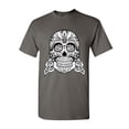 thumbnail image 1 of Tee Hunt Sugar Skull T-Shirt Loyalty Integrity Devotion Honor Tee, Charcoal, 4X-Large, 1 of 5