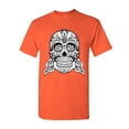thumbnail image 1 of Tee Hunt Sugar Skull T-Shirt Loyalty Integrity Devotion Honor Tee, Orange, Large, 1 of 5