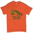 thumbnail image 1 of Tee Hunt T-Rex Hates Christmas T-Shirt Funny Dinosaur Xmas Eve Festive Men's Tee, Orange, 3X-Large, 1 of 5