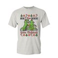 thumbnail image 1 of Tee Hunt T-Rex Hates Christmas T-Shirt Funny Xmas Ugly Sweater Dinosaur Mens Shirt, Ash Gray, X-Large, 1 of 4