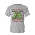 thumbnail image 1 of Tee Hunt T-Rex Hates Christmas T-Shirt Funny Xmas Ugly Sweater Dinosaur Mens Shirt, Gray, Medium, 1 of 4