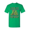 thumbnail image 1 of Tee Hunt T-Rex Hates Christmas T-Shirt Funny Xmas Ugly Sweater Dinosaur Mens Shirt, Green, Medium, 1 of 4