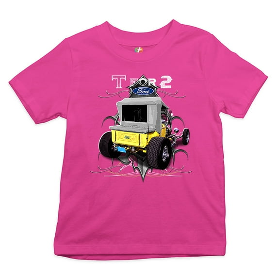 Tee Hunt T for 2 Youth T-Shirt Ford Model T Hot Rod American Muscle Licensed Kids, Pink, Large