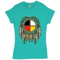 thumbnail image 1 of Tee Hunt The Medicine Wheel Dreamcatcher T-Shirt Native American Symbol Women's T-Shirt Tee, Light Blue, Medium, 1 of 5
