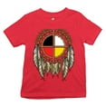 thumbnail image 1 of Tee Hunt The Medicine Wheel Dreamcatcher Youth T-Shirt Native American Symbol Kids, Red, X-Large, 1 of 5
