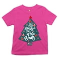 thumbnail image 1 of Tee Hunt The Most Wonderful Time of the Year Youth T-Shirt Christmas Tree Xmas Kids, Pink, Small, 1 of 5