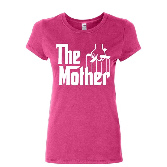 Tee Hunt The Mother Women's T-Shirt Novelty T-Shirt Parody Funny Mother's Day Mom Mama Humor Tee, Pink, 3X-Large