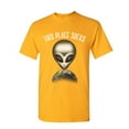 thumbnail image 1 of Tee Hunt This Place Sucks T-Shirt Funny UFO Alien Space Universe Earth Mens Shirt, Yellow, Medium, 1 of 5