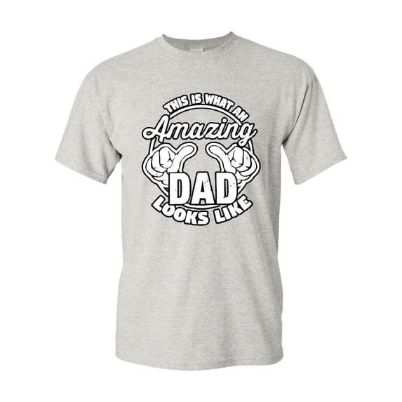 Tee Hunt This is What an Amazing Dad Looks Like T-Shirt Father`s Day Gift, Ash Gray, 5X-Large