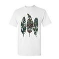 thumbnail image 1 of Tee Hunt Three Feathers T-Shirt Cute Nature Wildlife Ornament Colorful Mens Shirt, White, 4X-Large, 1 of 5