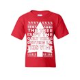 thumbnail image 1 of Tee Hunt Tree Isn't The Only Thing Getting Lit Ugly Kids T-Shirt Christmas Boys Girls Tee, Red, Large, 1 of 5
