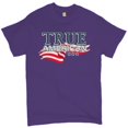 thumbnail image 1 of Tee Hunt True American T-shirt Stars and Stripes Independence Day July 4th Men's Tee, Purple, XX-Large, 1 of 5