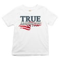 thumbnail image 1 of Tee Hunt True American Youth T-Shirt Stars and Stripes Independence Day July 4th Kids, White, Medium, 1 of 5