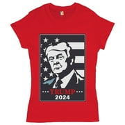 Tee Hunt Trump 2024 T-Shirt Keep America Great Re-Elect Donald Trump Womens T-Shirt Tee