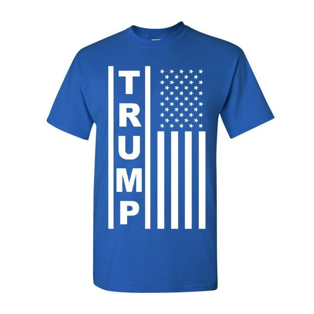 Tee Hunt Trump Flag MAGA Republican T-Shirt Donald Trump Republican Political, Blue, Small