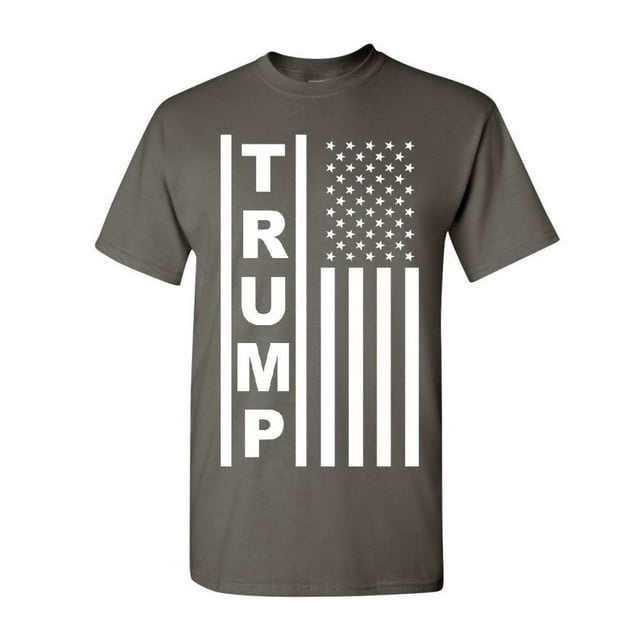 Tee Hunt Trump Flag MAGA Republican T-Shirt Donald Trump Republican Political, Charcoal, XX-Large