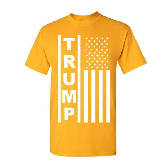 Tee Hunt Trump Flag MAGA Republican T-Shirt Donald Trump Republican Political, Yellow, Small