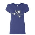 thumbnail image 1 of Tee Hunt Tune it up Music Women's T-Shirt Skulls Guitar Death Metal Hard Rock, Blue, Large, 1 of 5