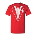 thumbnail image 1 of Tee Hunt Tuxedo Funny T-Shirt Funny Birthday Party Classic Humor Tux Men's Novelty Shirt, Red, XX-Large, 1 of 5