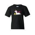 thumbnail image 1 of Tee Hunt Unicorn Bookworm Youth T-Shirt Funny College Student Nerd Geek Study Kids Tee, Black, Large, 1 of 5