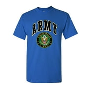 Tee Hunt United States Army T-Shirt Army Crest Patriotic Shirt, Blue, 4X-Large