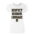 thumbnail image 1 of Tee Hunt United States Army Women's T-Shirt Respect Honor Courage U. S. Military Shirt, White, XX-Large, 1 of 5