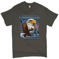 thumbnail image 1 of Tee Hunt United States Veteran T-Shirt Support Our Troops American Eagle Men's Tee, Charcoal, Small, 1 of 5