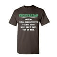 thumbnail image 1 of Tee Hunt Vegetarian Definition T-Shirt Offensive Village Idiot Vegan Meat Mens Shirt, Brown, Medium, 1 of 4