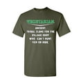 thumbnail image 1 of Tee Hunt Vegetarian Definition T-Shirt Offensive Village Idiot Vegan Meat Mens Shirt, Military Green, Medium, 1 of 4