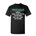 thumbnail image 1 of Tee Hunt Vegetarian Definition T-Shirt Offensive Village Idiot Vegan Meat Mens Shirt, 1 of 4
