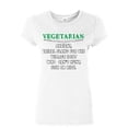 thumbnail image 1 of Tee Hunt Vegetarian Definition Women's T-Shirt Offensive Village Idiot Vegan Meat Shirt, White, Large, 1 of 4