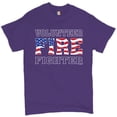 thumbnail image 1 of Tee Hunt Volunteer Fire Fighter T-Shirt Fire and Rescue Courage Patriotic Men's Tee, Purple, Medium, 1 of 5