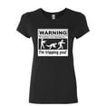 thumbnail image 1 of Tee Hunt WARNING If Zombies Are Chasing Us I'm Tripping You Cotton T-Shirt, Black, X-Large, 1 of 5