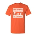 thumbnail image 1 of Tee Hunt Warning If Zombies are Chasing Us I'm Tripping You T-ShirtShirt, Orange, 3X-Large, 1 of 5