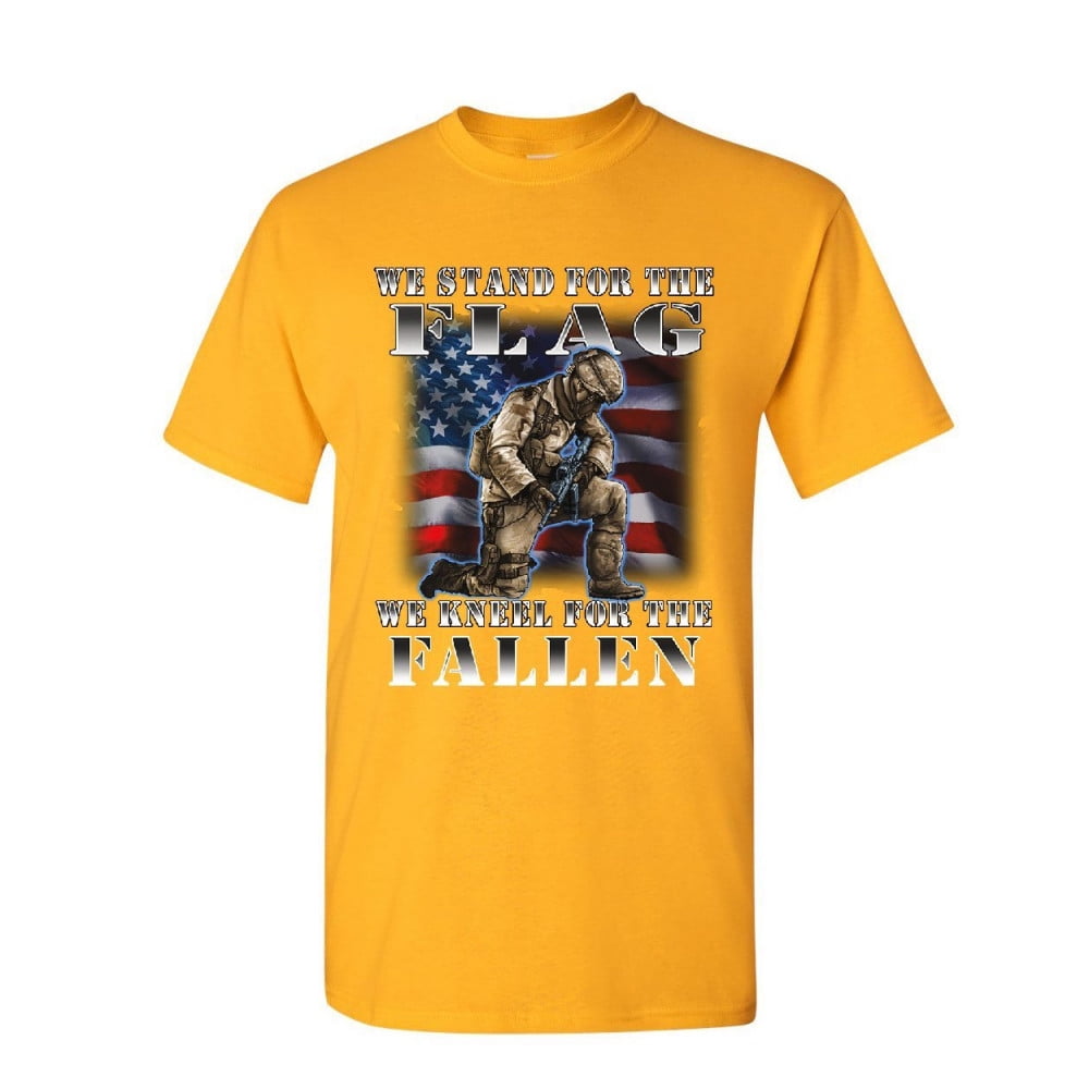 Tee Hunt We Stand for The Flag T-Shirt Veteran Military POW MIA Army ...