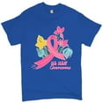 thumbnail image 1 of Tee Hunt We Will Overcome T-Shirt Ribbon Breast Cancer Awareness Men's Tee, Blue, Large, 1 of 5
