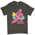 thumbnail image 1 of Tee Hunt We Will Overcome T-Shirt Ribbon Breast Cancer Awareness Men's Tee, Charcoal, Medium, 1 of 5