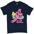 thumbnail image 1 of Tee Hunt We Will Overcome T-Shirt Ribbon Breast Cancer Awareness Men's Tee, Navy Blue, 3X-Large, 1 of 5