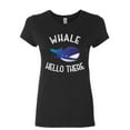 thumbnail image 1 of Tee Hunt Whale Hello There Women's T-Shirt Funny Wildlife Ocean Cute Pun Wordplay Shirt, 1 of 4