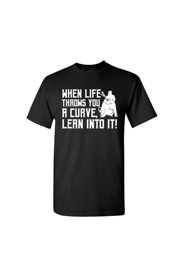 When Life Throws You a Turn T-Shirt Motorcycle MC Biker Chopper Mens Shirt