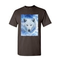 thumbnail image 1 of Tee Hunt White Wolf T-Shirt Wildlife Animal Moon Howl Nature Wolfpack Mens Shirt, Brown, 3X-Large, 1 of 5